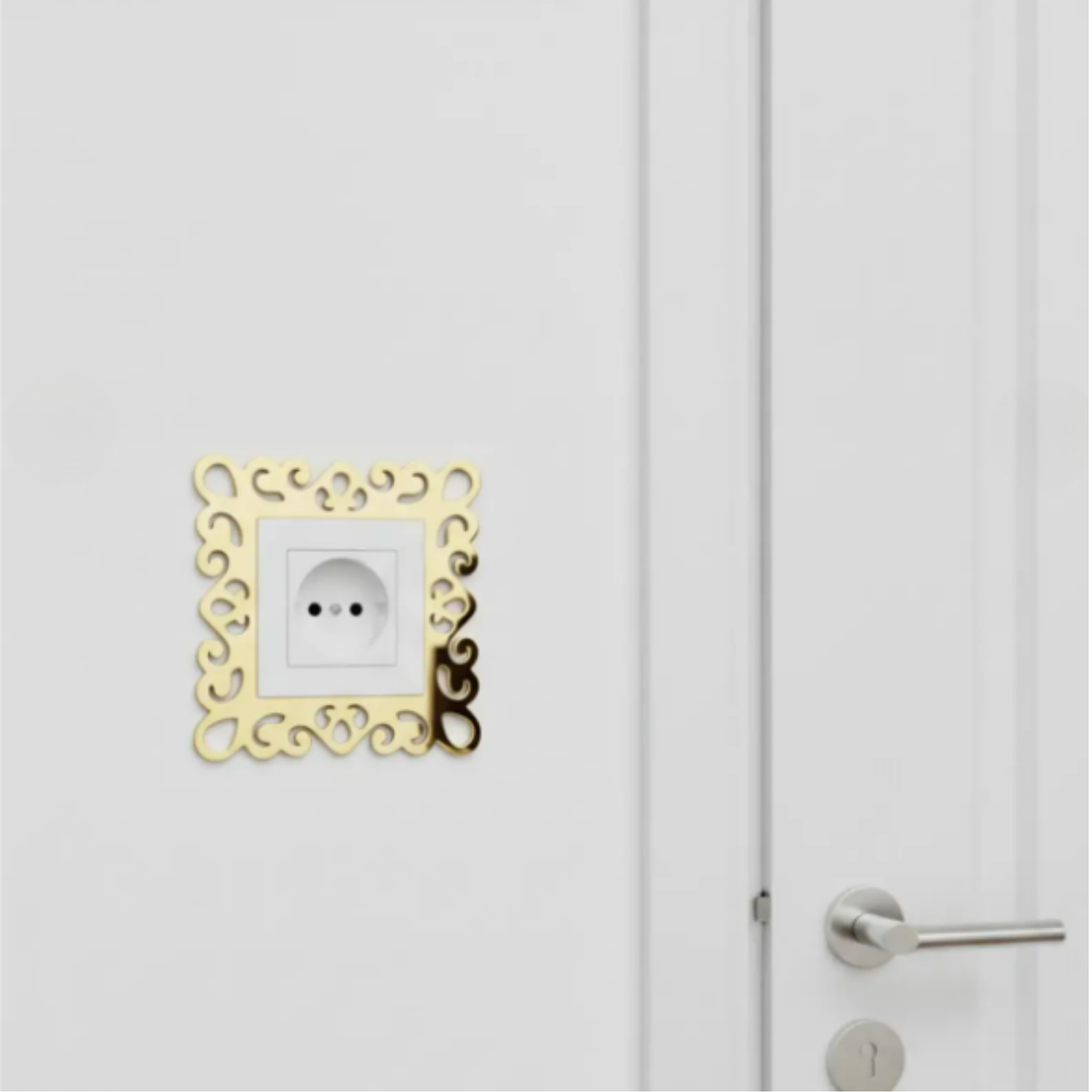 10 Adet Dekoratif Priz Süsü Altın Rengi