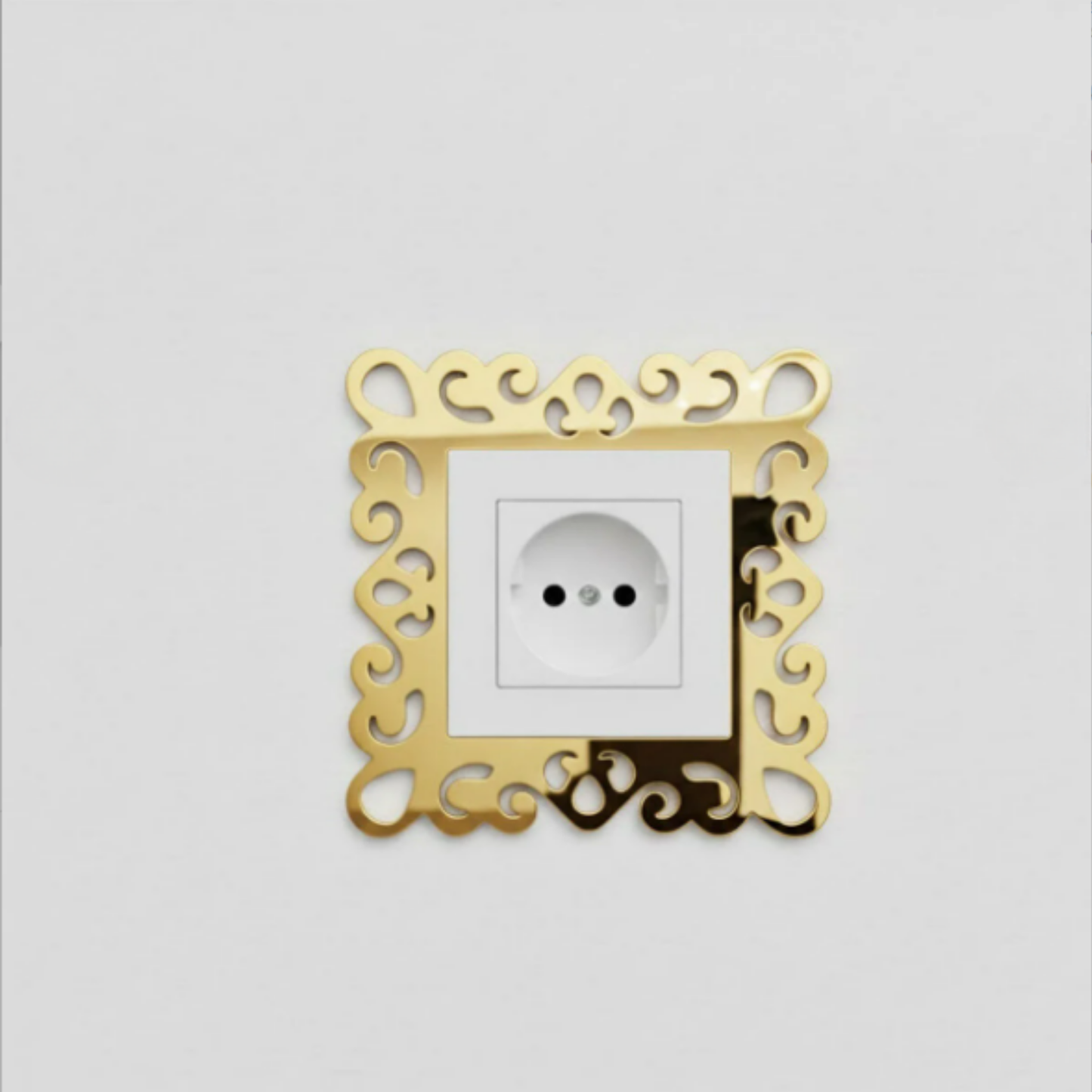 10 Adet Dekoratif Priz Süsü Altın Rengi