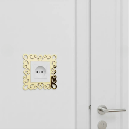 10 Adet Dekoratif Priz Süsü Altın Rengi